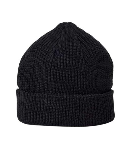 Unisex Adult Ladera Ribbed Beanie Jet Black Modern Amusement