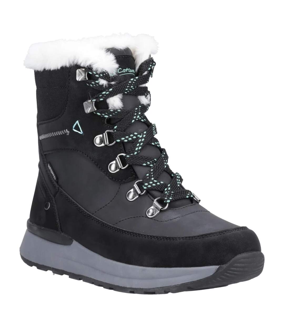 Womens/ladies Sheephouse Hiking Boots Black Cotswold-1