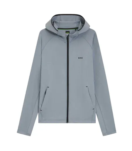 Veste À Capuche Entraînement Active Homme Gris Foncé Boss