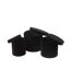 Lot de 3 Boîtes de Rangement Rondes Vaughn 27cm Noir-3