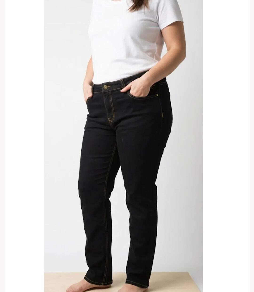Pantalon Mayflower Claudia Noir : Jean Power Stretch Confort-4