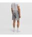Mens Waffle Relaxed Fit Shorts Grey Boss-3