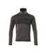 Mens Advanced Plain Half Zip Fleece Top Dark Anthracite Black Mascot-1