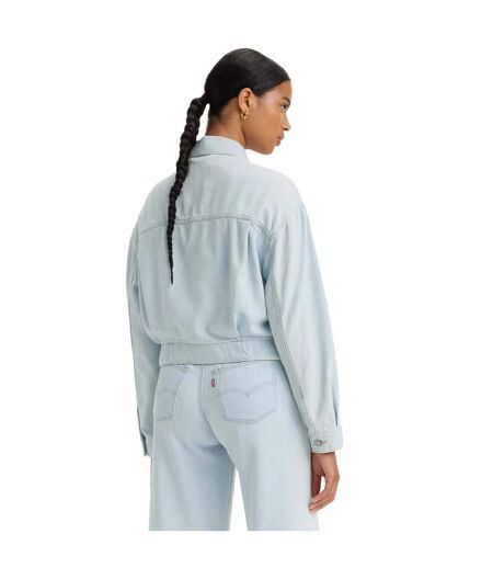 Womens/ladies lightweight trucker jacket light blue Levis