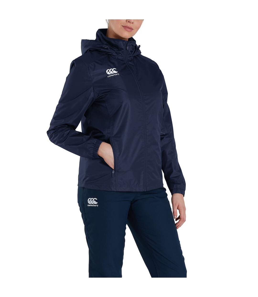Womens/ladies Club Vaposhield Full Zip Waterproof Jacket Navy Canterbury-1
