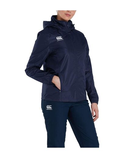 Womens/ladies Club Vaposhield Full Zip Waterproof Jacket Navy Canterbury
