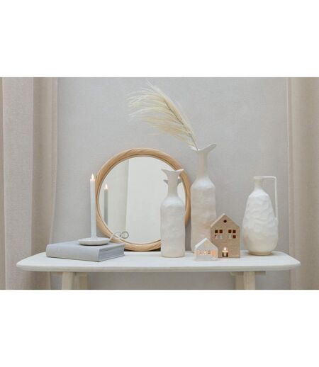 Vase Déco en Métal Agra 50cm Blanc
