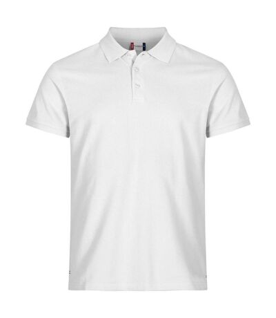 Polo premium homme blanc Clique