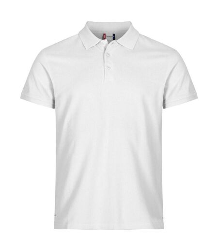 Polo premium homme blanc Clique