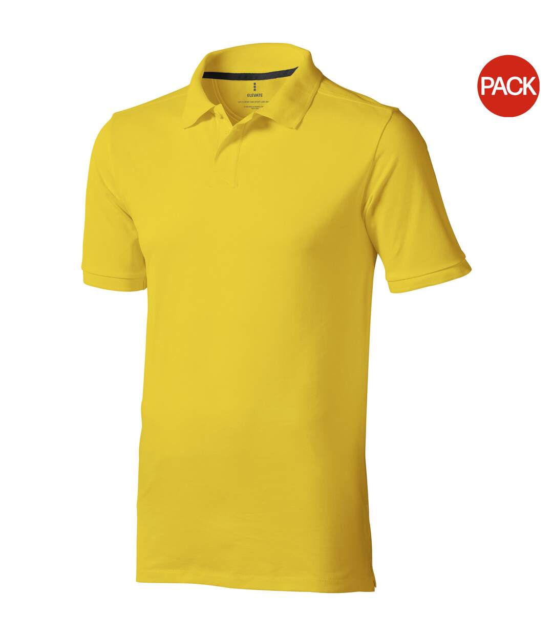 Lot de 2  polos manches courtes calgary homme jaune Elevate-1