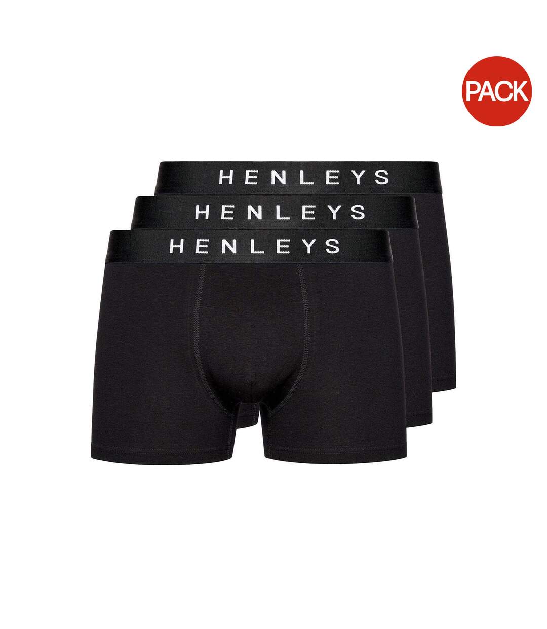 Pack of 3  Mens coalink boxer shorts  black Henleys-1