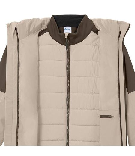 Veste 3 en 1 - Femme - JN1377 - beige grès et marron
