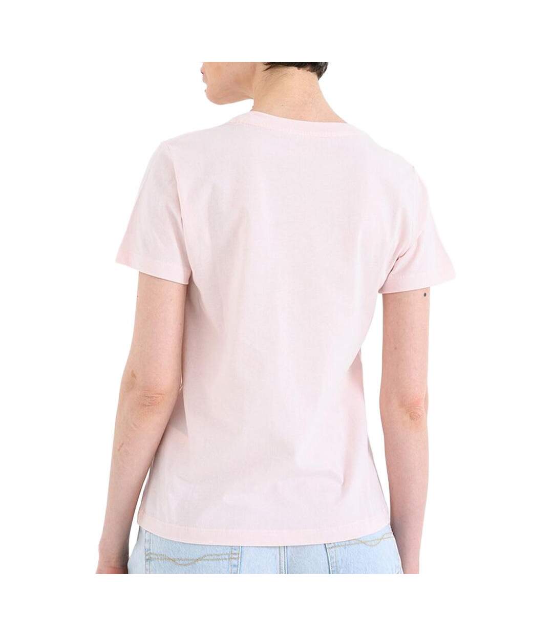 T-Shirt rose clair femme pepe jeans pjl l-2