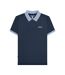 Polo Motif/style À Carreaux Homme Bleu Marine Lambretta-1