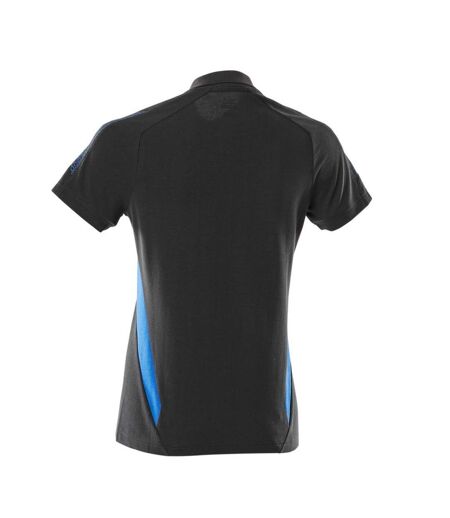 Womens/ladies Accelerate Polo Shirt Dark Navy Azure Blue Mascot