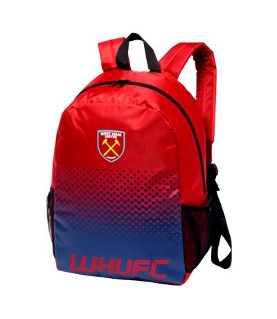 West Ham United FC Fade Design Soccer Crest Backpack (Claret/Blue) (One Size)