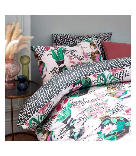 Ishiko floral duvet cover set white Furn