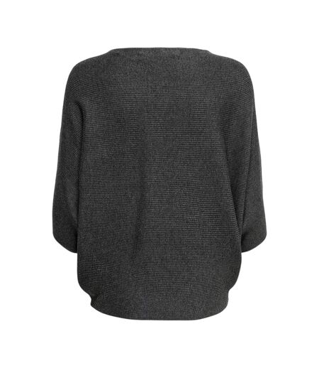 Sweat Manches Dolman Femme Gris Foncé Chiné Only