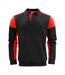 Unisex Adult Prime Two Tone Polo Sweatshirt Black Red Printer-1