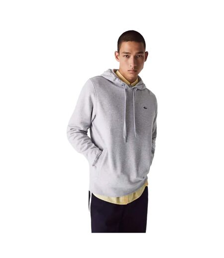 Sweat à capuche homme gris Lacoste