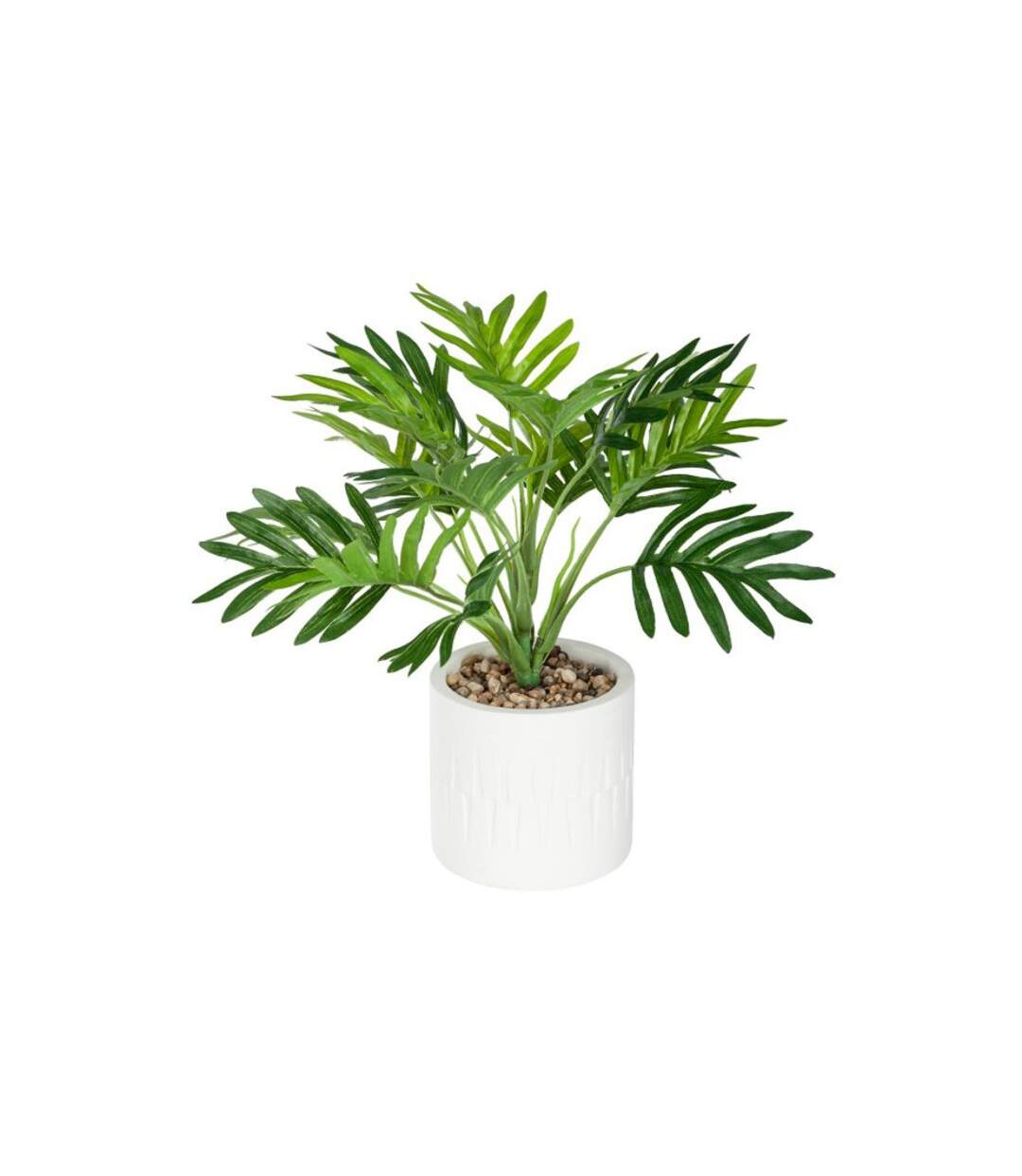 Plante Artificielle en Pot Palmier 28cm Vert-1
