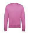 AWDis Just Hoods AWDis Unisex Crew Neck Plain Sweatshirt (280 GSM) (Candyfloss Pink)