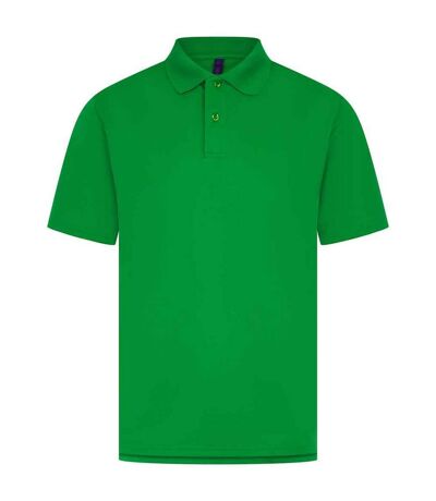 Mens pique polo shirt kelly green Henbury