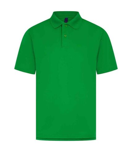 Mens pique polo shirt kelly green Henbury