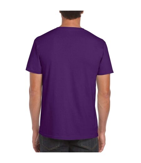Mens Soft Style Ringspun T Shirt Purple Gildan