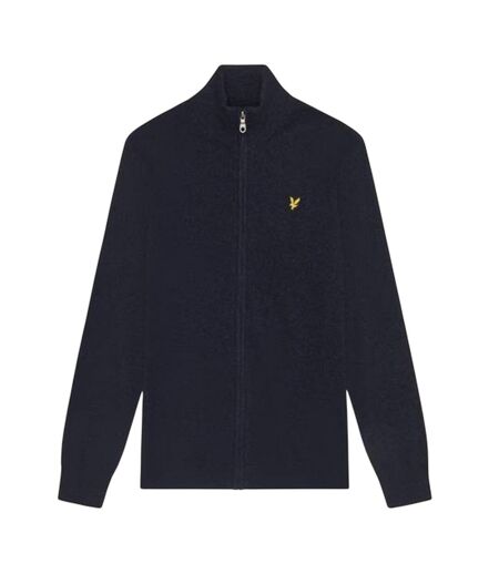 Veste Unie À Col Montant Côtelé Homme Bleu Marine Chiné Lyle & Scott