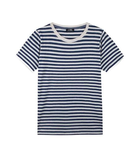 T-Shirt marine/blanc femme tbs encre