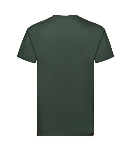 Fruit Of The Loom Mens Super Premium Short Sleeve Crew Neck T-Shirt (Bottle Green) - UTBC333
