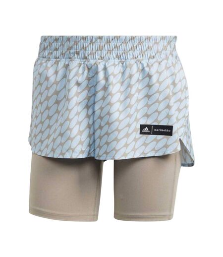 Short De Course Motif/style Icônes Merimekko Femme Bleu Pâle Marron Adidas