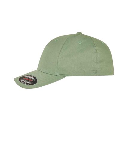 Mens flexfit fitted baseball cap dark leaf green Yupoong