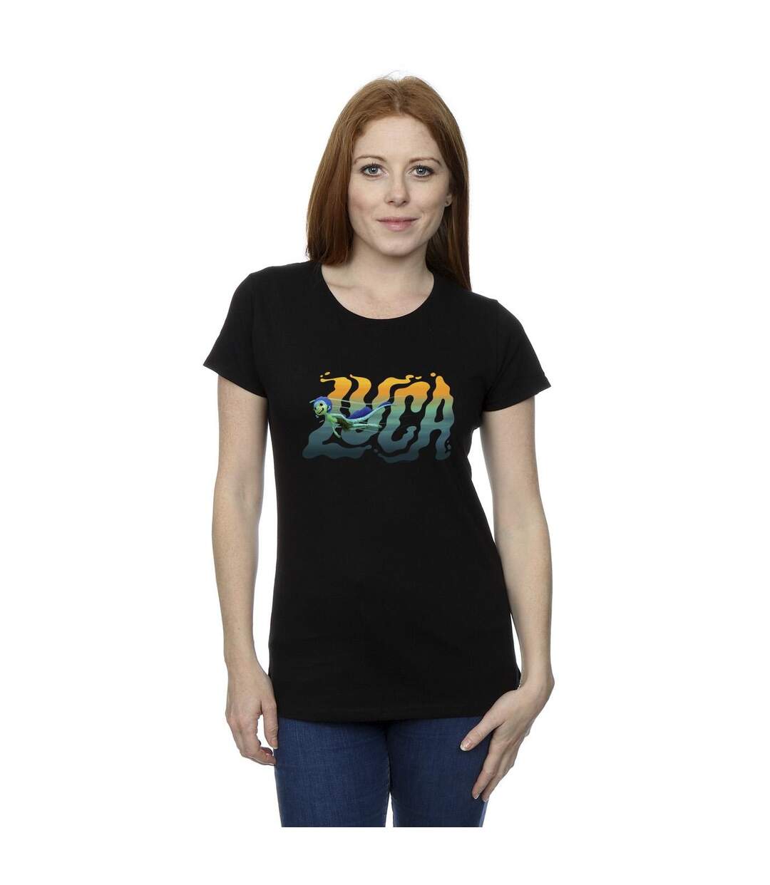 Disney T-shirt en coton Luca Swim Femme/Ladies (Noir) - UTBI26255-2