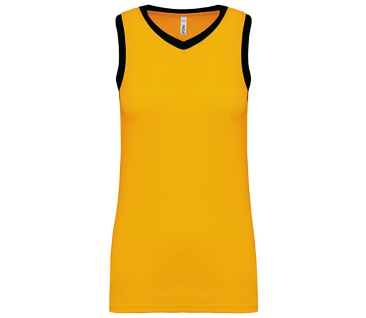Maillot de basket - femme - PA4051 - jaune et noir-1