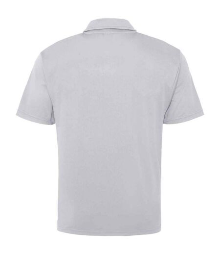 Mens Moisture Wicking Polo Shirt Heather Grey AWDis Cool