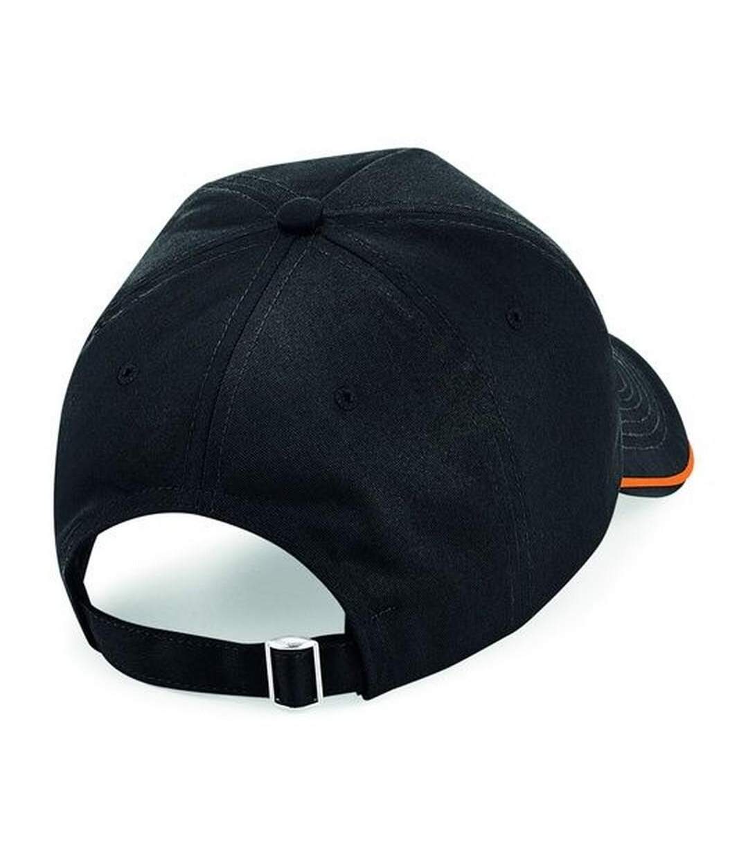Casquette Authentic Unisexe Noir Orange Beechfield-2