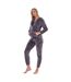 Ensemble De Pyjama Long Motif/style Étoile Femme Charbon Keanu-4
