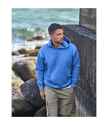 Mens Hooded Cotton Blend Sweatshirt Ocean Blue Tee Jays
