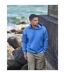 Mens Hooded Cotton Blend Sweatshirt Ocean Blue Tee Jays-1