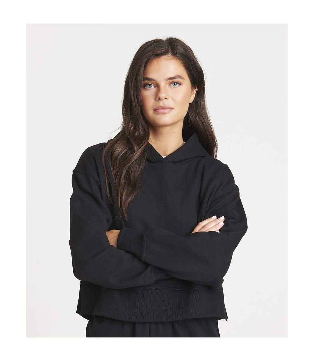 Sweat À Capuche Femme Gris Chiné Awdis-1