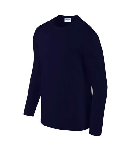 Gildan Mens Soft Style Long Sleeve T-Shirt (Navy) - UTBC488