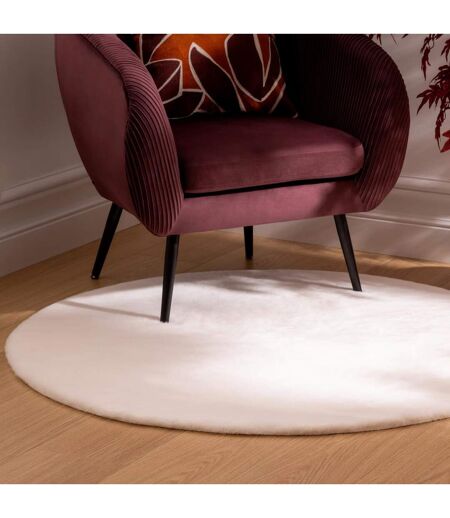 Tapis Imitation Fourrure Automne 118cm Blanc