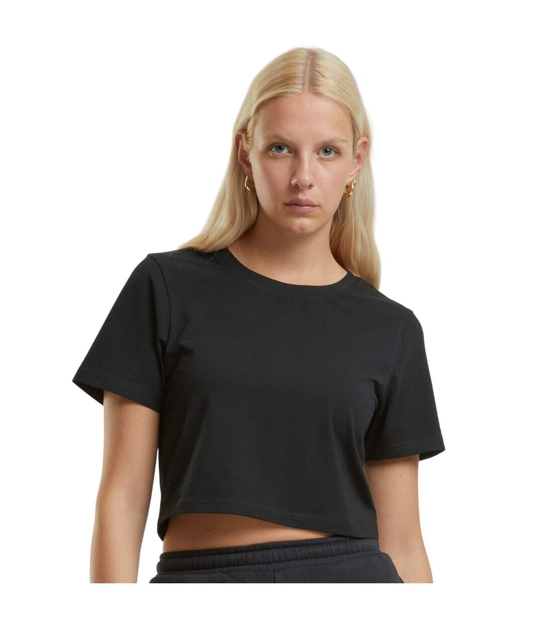 T-shirt Court Femme Noir New Morning Studios-1
