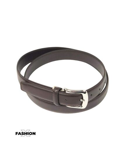 Ceinture en cuir marron foncé homme - Sangle réglable