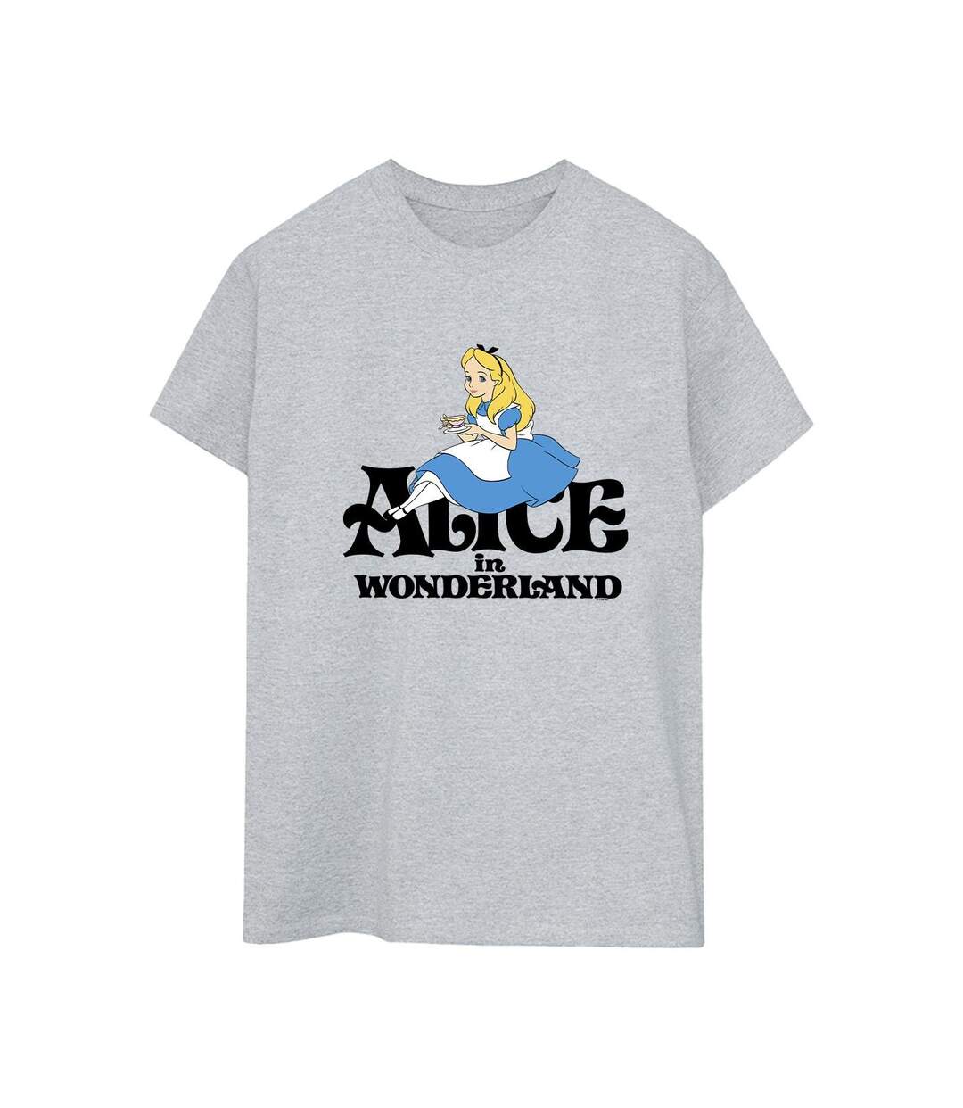 Disney - T-shirt ALICE IN WONDERLAND TEA DRINKER CLASSIC - Femme (Gris sportif) - UTBI9023-1