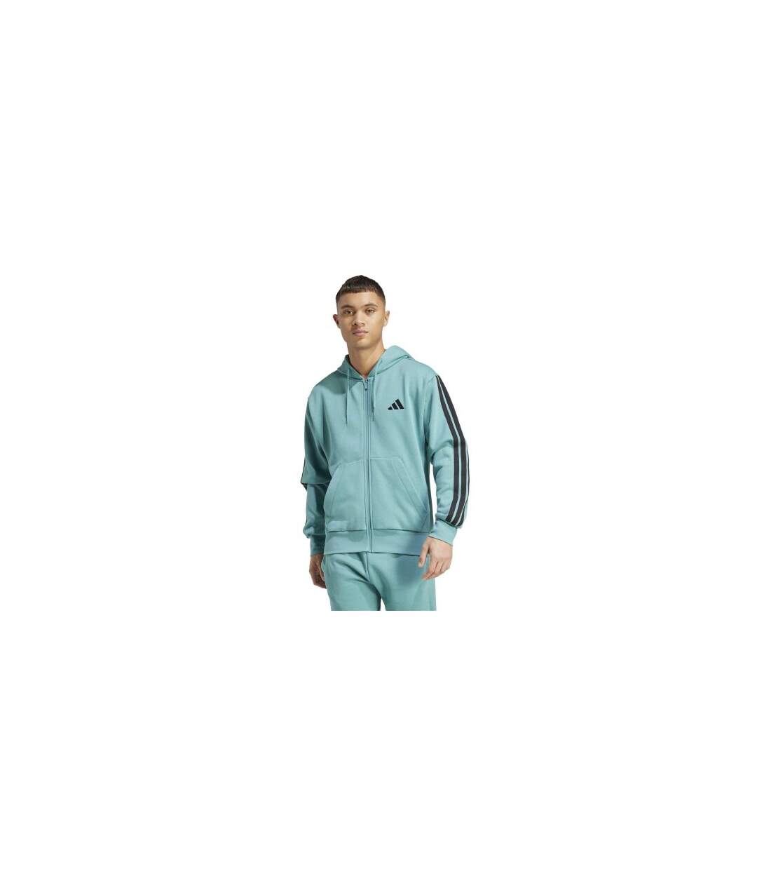 Veste À Capuche 3s Homme Bleu Sarcelle Adidas-1
