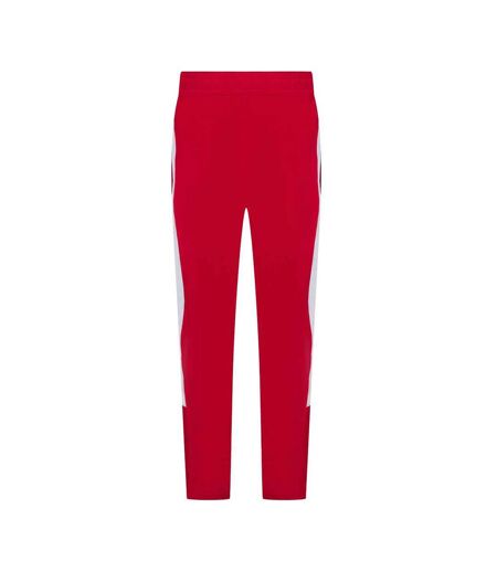 Mens knitted tracksuit pants red/white Finden & Hales