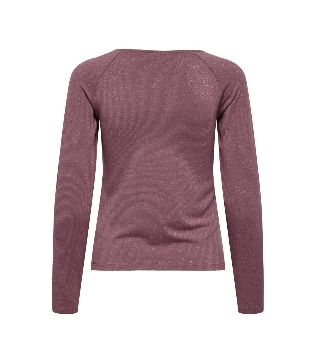 T-Shirt manches longues rose femme jdy kaiser-2